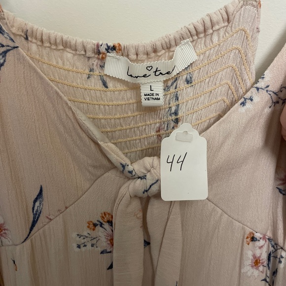 Love Tree Light Pink Floral Shift Dress Size Large - Picture 2 of 7